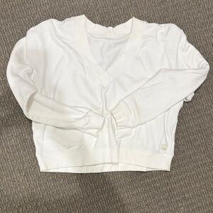 Women's Vuori White V-Neck Sweater
